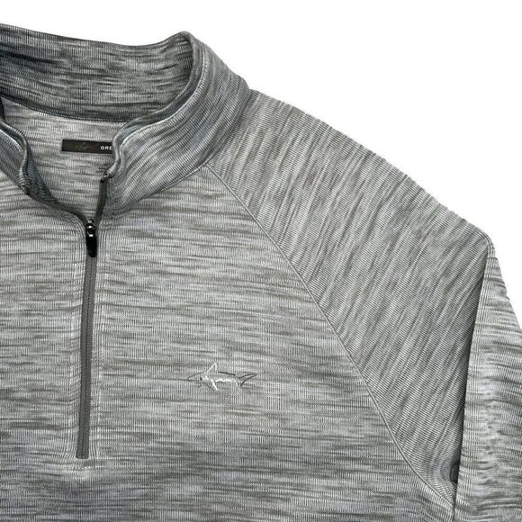 Greg Norman Men's Ambertex Heather Gray 1/4 Zip Golf Pullover - Picture 5 of 11